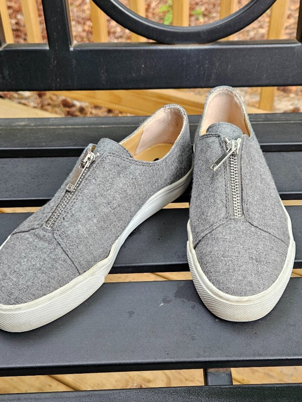 LAFAYETTE148 'Bade' Grey Cashmere Sneakers